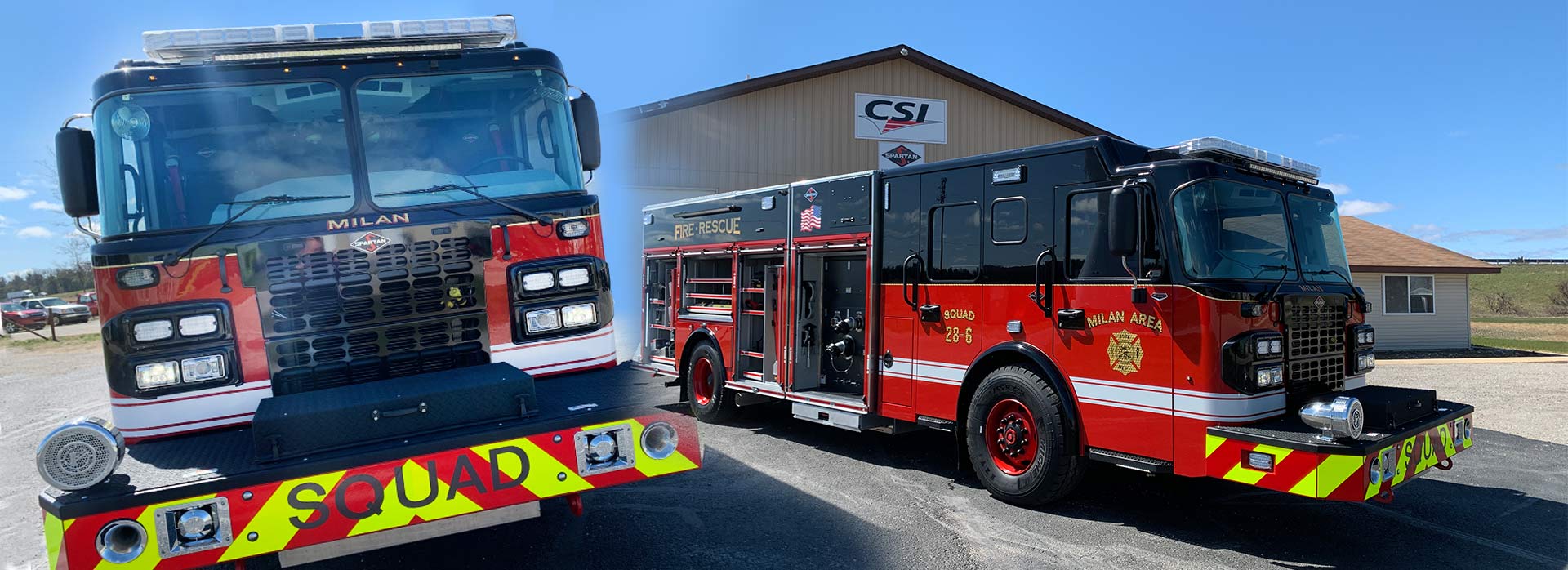 milan township fire truck header